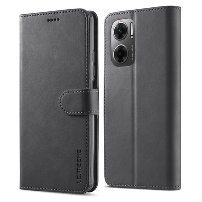 Black leather-style flip phone case with card holder and dual camera cutout