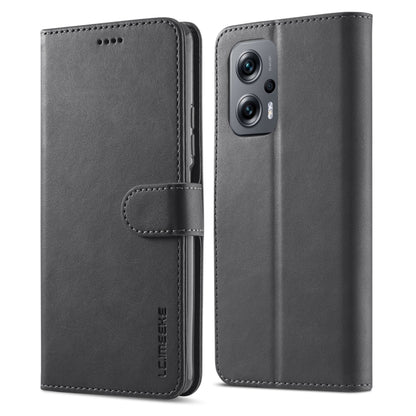 Calf texture leather phone case with flip cover, card slot, and camera cutout, black