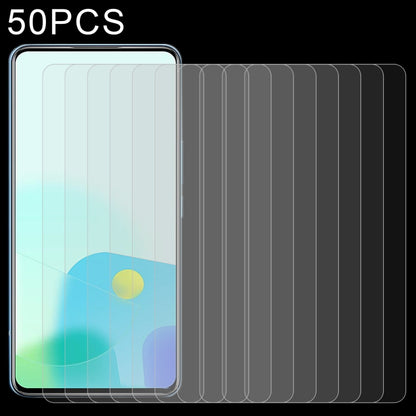 Set of 50 tempered glass screen protectors with 2.5D curved design
