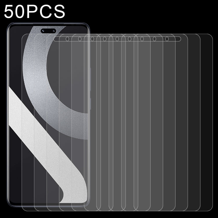 Set of 50 tempered glass screen protectors for full-screen coverage