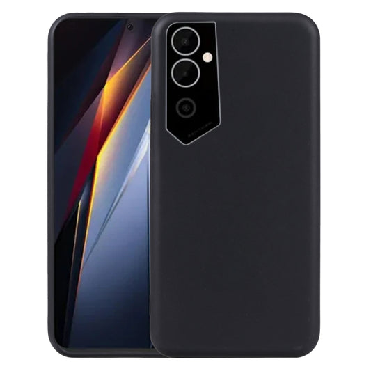 Black TPU phone case with raised camera cutout and side button openings