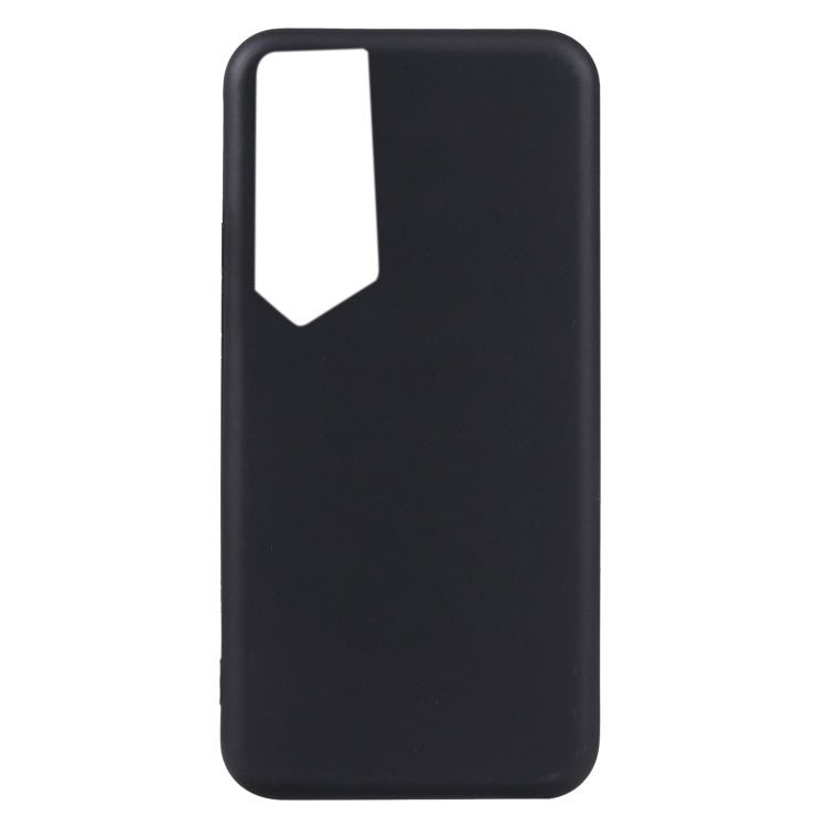 Black TPU phone case with matte finish and back camera opening