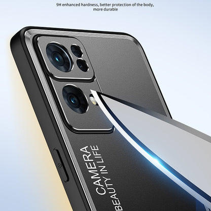 Silver frosted metal phone case with dual camera openings and edge bumper detail