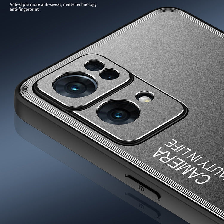 Silver frosted metal phone case close-up with camera lenses and side button cutouts