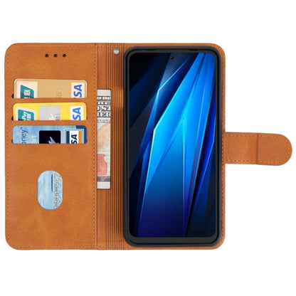 Brown leather wallet phone case with fold-over stand and internal card slots