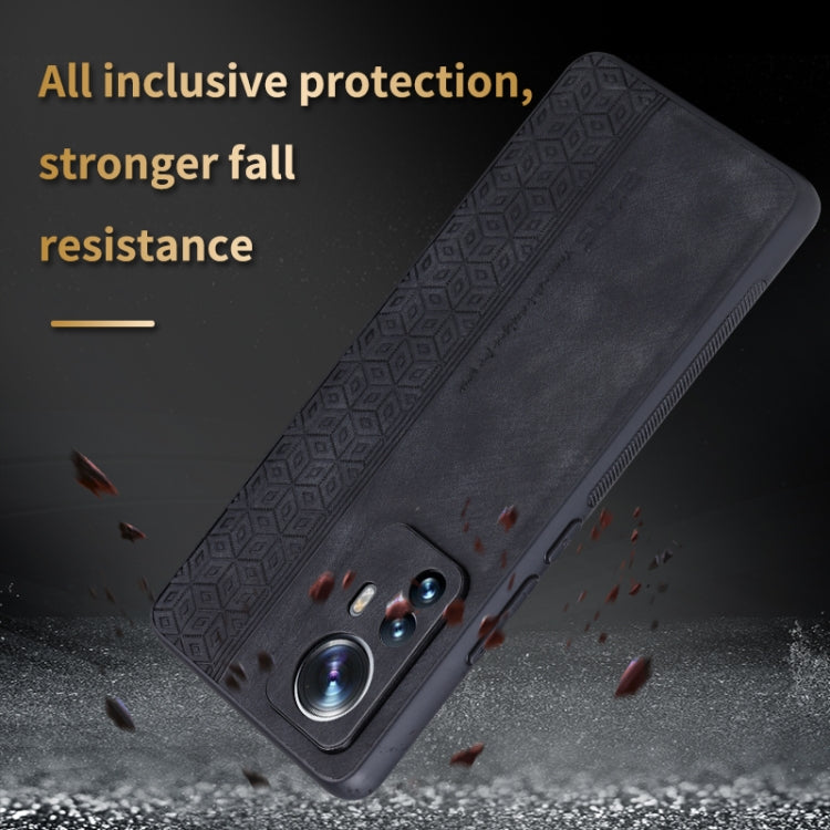 Black textured phone case for Xiaomi 12 Pro/12S Pro with visible camera cutout