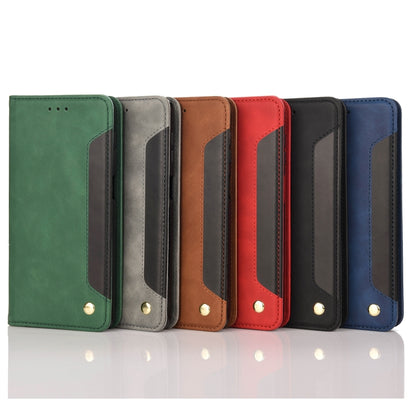 Leather-style folio phone cases in multiple colors: green, grey, brown, red, black, blue