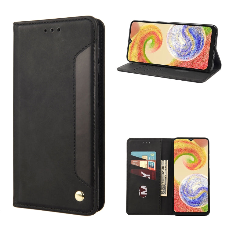 Black leather folio phone case with card slots and stand, phone shown
