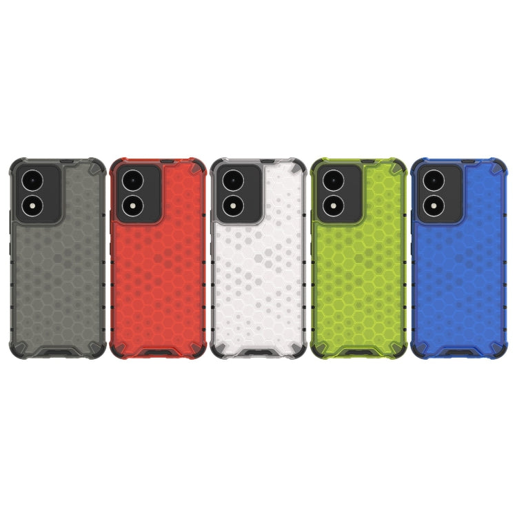 Honeycomb phone case shown in multiple colors: gray, red, white, green, blue