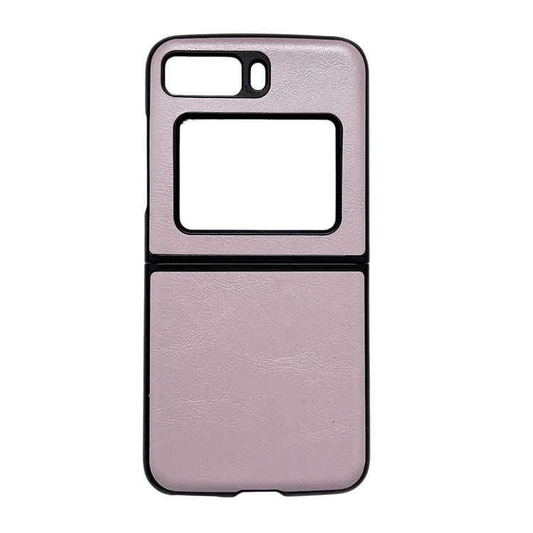 Pink cowhide-texture PU phone case with cutout for camera and flash
