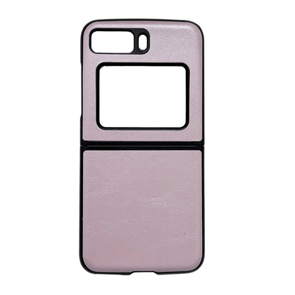 Pink cowhide-texture PU phone case with cutout for camera and flash