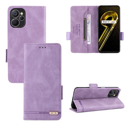 Magnetic clasp flip leather phone case, purple with card slots and stand
