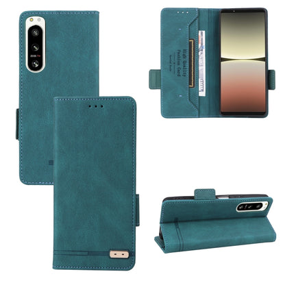 Teal magnetic clasp flip leather phone case with side cutouts and foldout stand