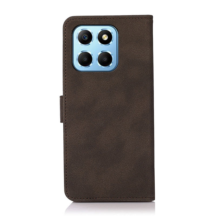 Brown matte leather folio phone case with cutouts for camera and speaker