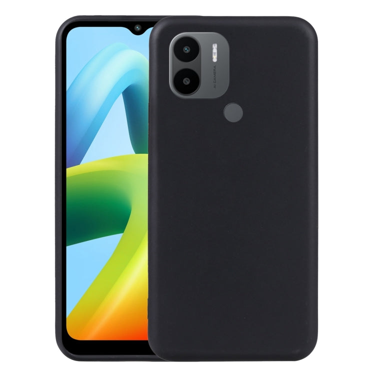 Black TPU phone case showing back panel, camera lens openings, and slim profile.