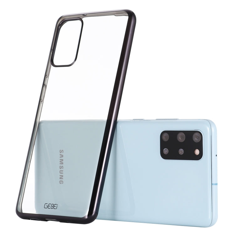 Black TPU shockproof case with plated bumper, camera and port cutouts