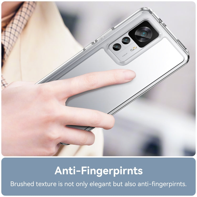 Clear TPU phone case with brushed texture and camera cutout