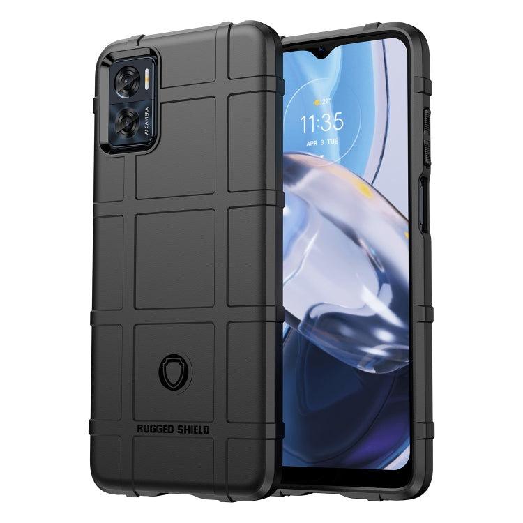 Black rugged TPU phone case with textured back and raised shockproof edges.