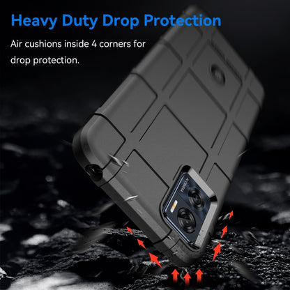 Black rugged TPU phone case with thick corners for heavy drop protection.