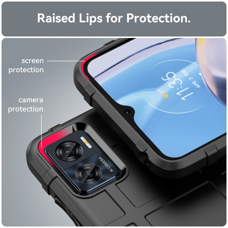 Black rugged TPU phone case with raised lip around screen and camera protection.