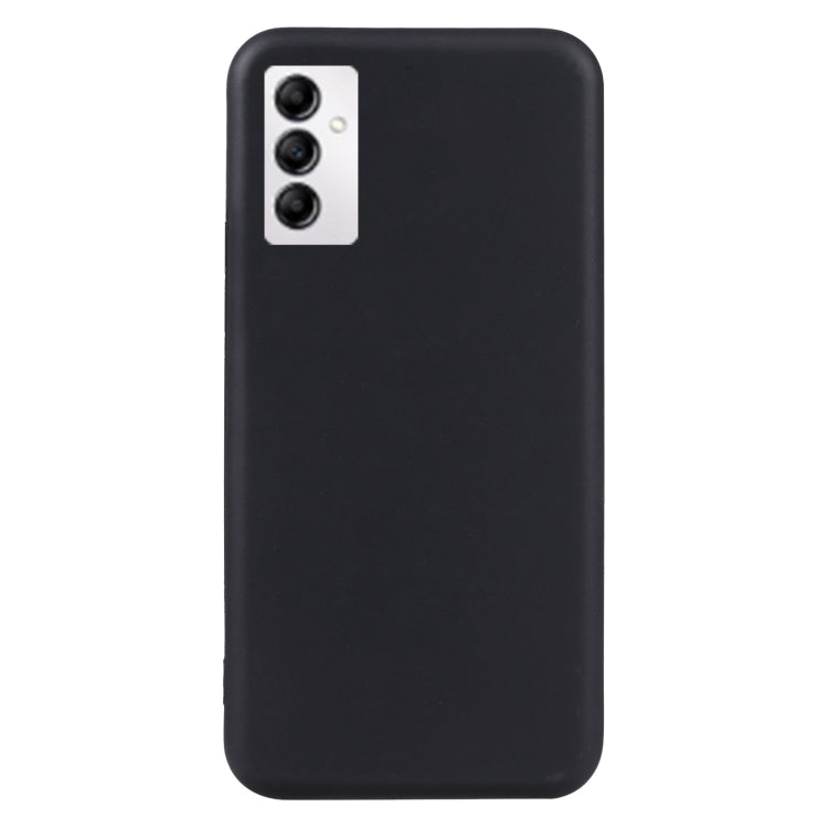 Matte black TPU phone case, smooth back with raised camera module cutout