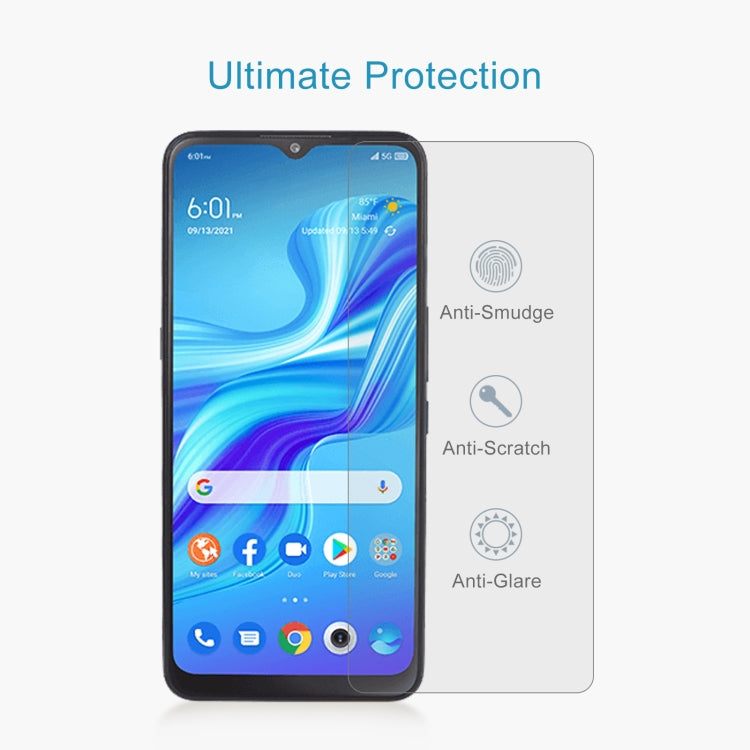 Tempered glass screen protector (10 pcs) covering phone screen with rounded edges