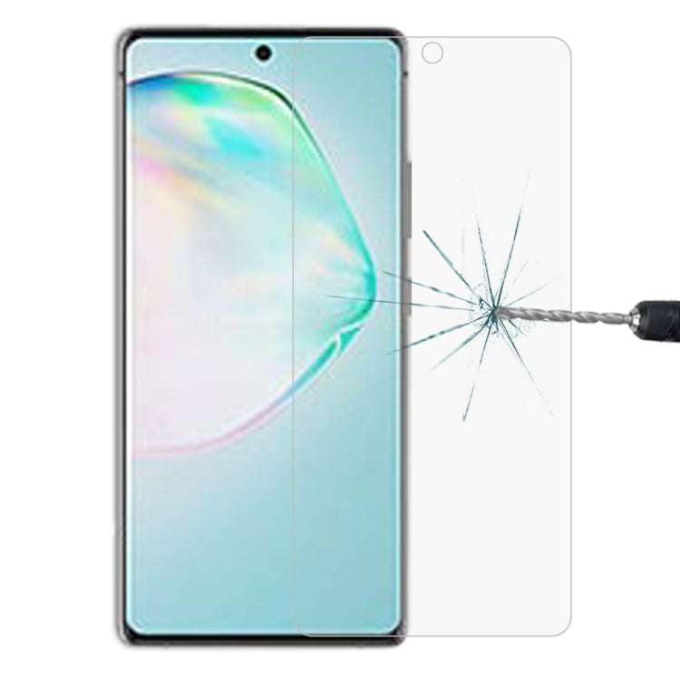 Clear 2.5D tempered glass screen protector for smartphone, covers front display
