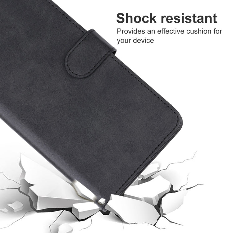 Black leather-style phone wallet case with cushioned protective corner