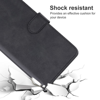 Black leather-style phone wallet case with cushioned protective corner