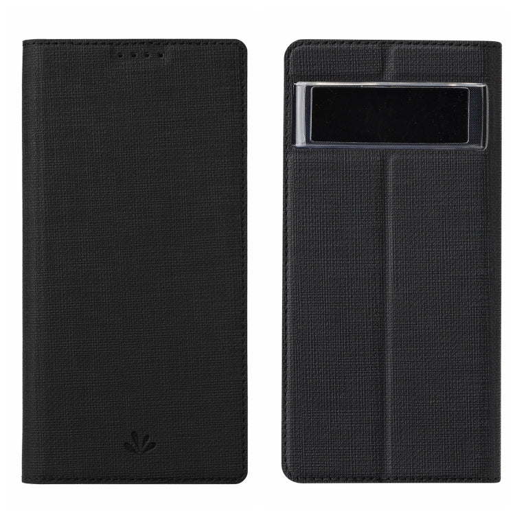 Black leather folio phone case with front cover and back card slot window