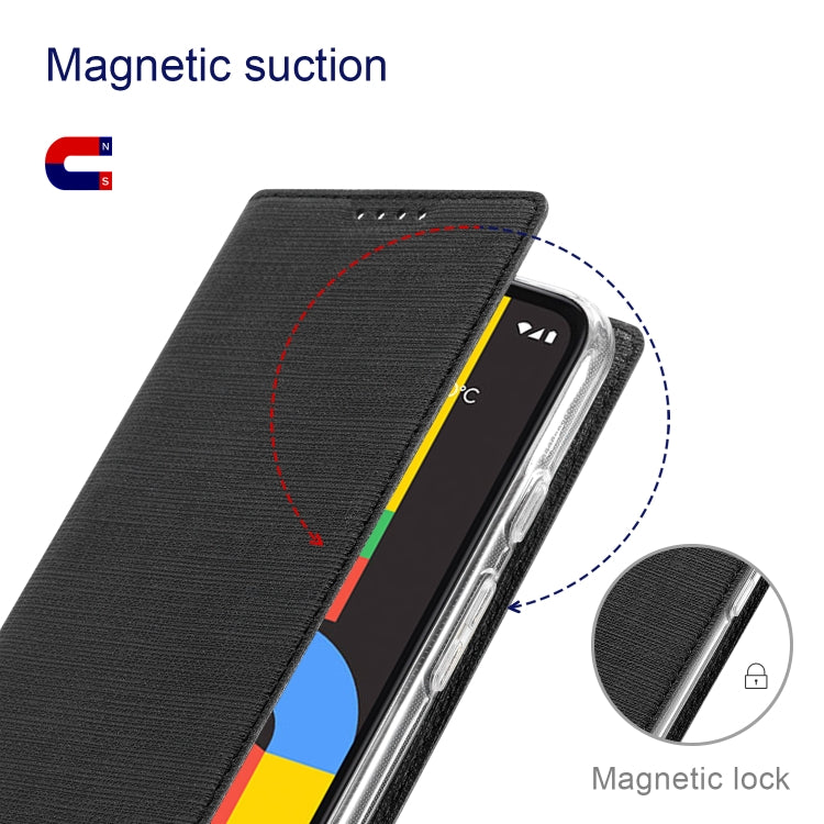 Black leather folio phone case showing magnetic clasp area