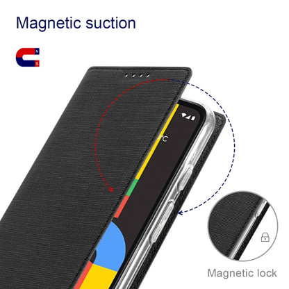 Black leather folio phone case showing magnetic clasp area