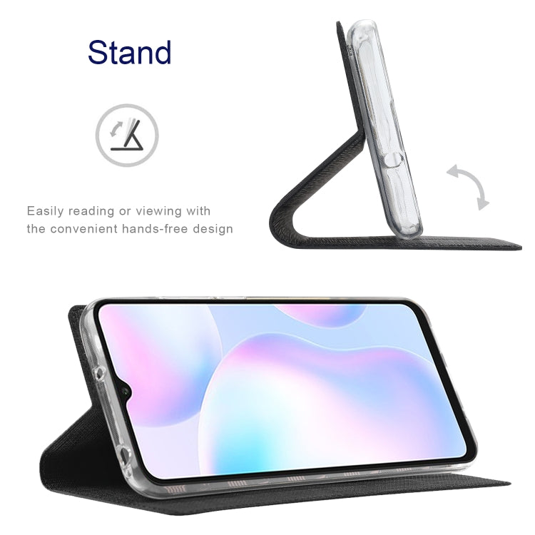 Black leather folio phone case with kickstand for hands-free viewing