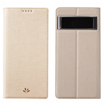 Gold leather folio phone case with front cover and back card slot window
