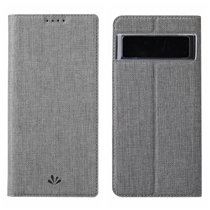 Grey textured leather phone case with top cutout and fold-over front cover