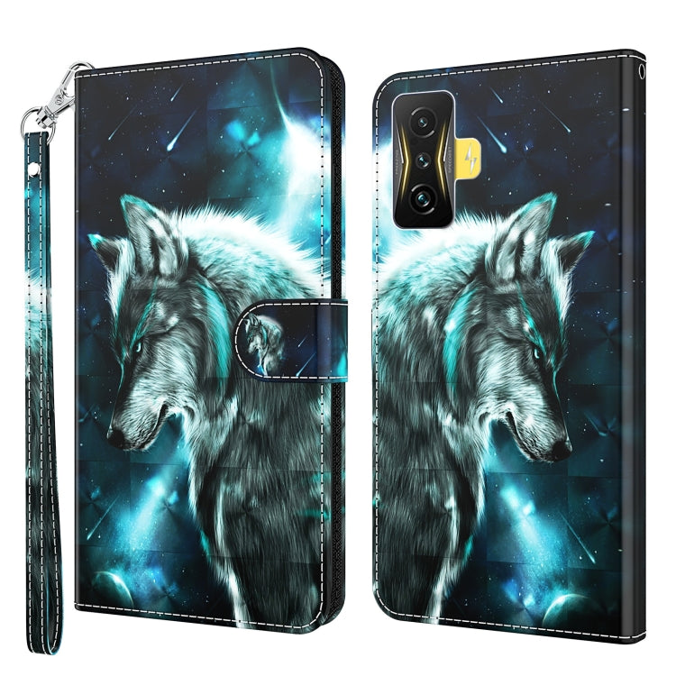 Phone case with glowing wolf artwork and blue starburst background