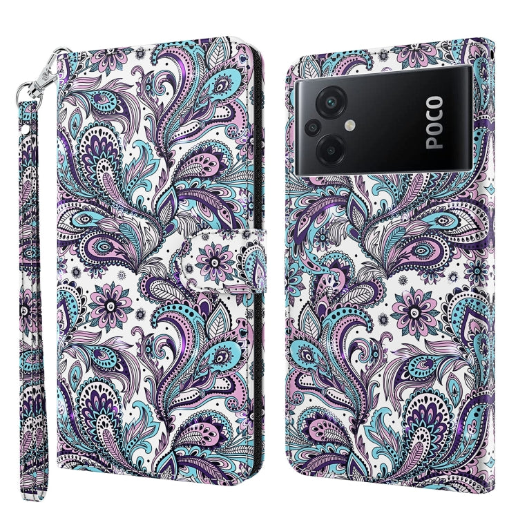 Phone case with paisley bird pattern, lilac and teal on white
