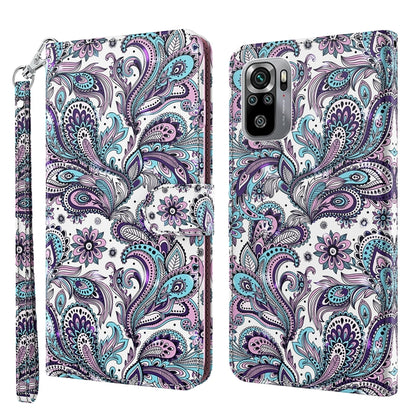 Wallet phone case with purple teal paisley pattern, flip cover and card slot