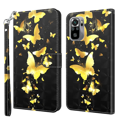 Phone case with 3D yellow butterflies pattern on dark background