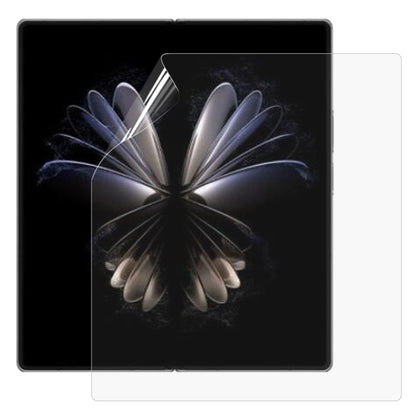 Full-screen hydrogel screen protector film for a foldable phone front display