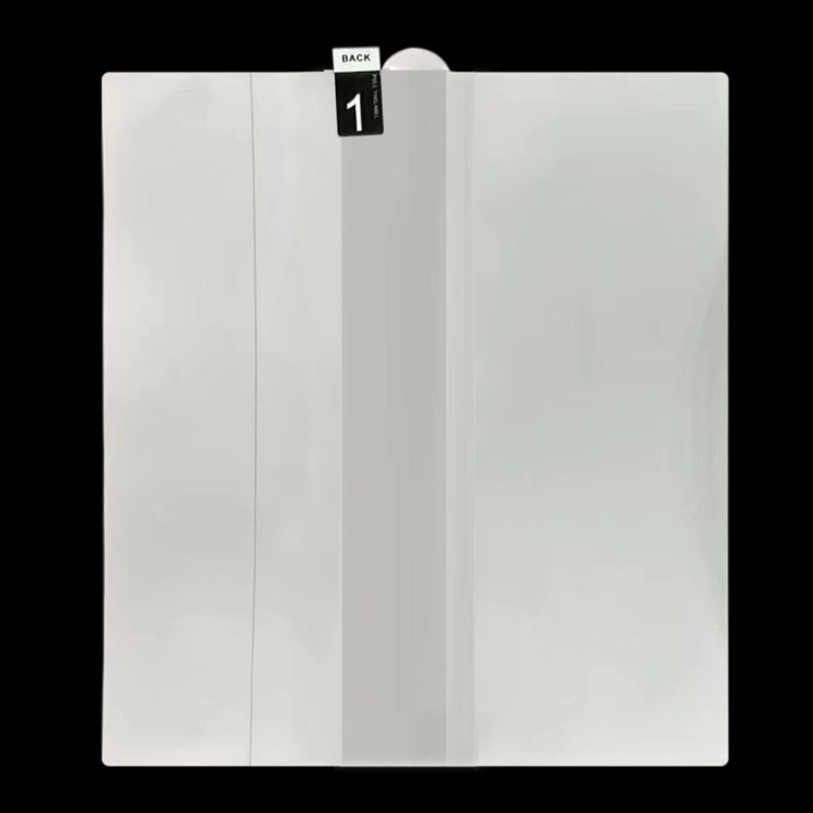 Hydrogel screen protector film cutouts for folding phone front screen
