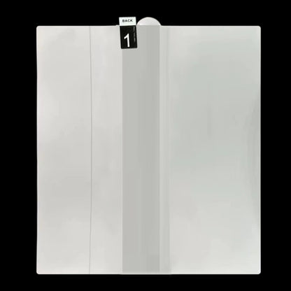 Hydrogel screen protector film cutouts for folding phone front screen