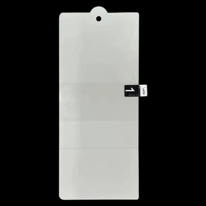 Transparent hydrogel front screen protector film with cutout and alignment hole