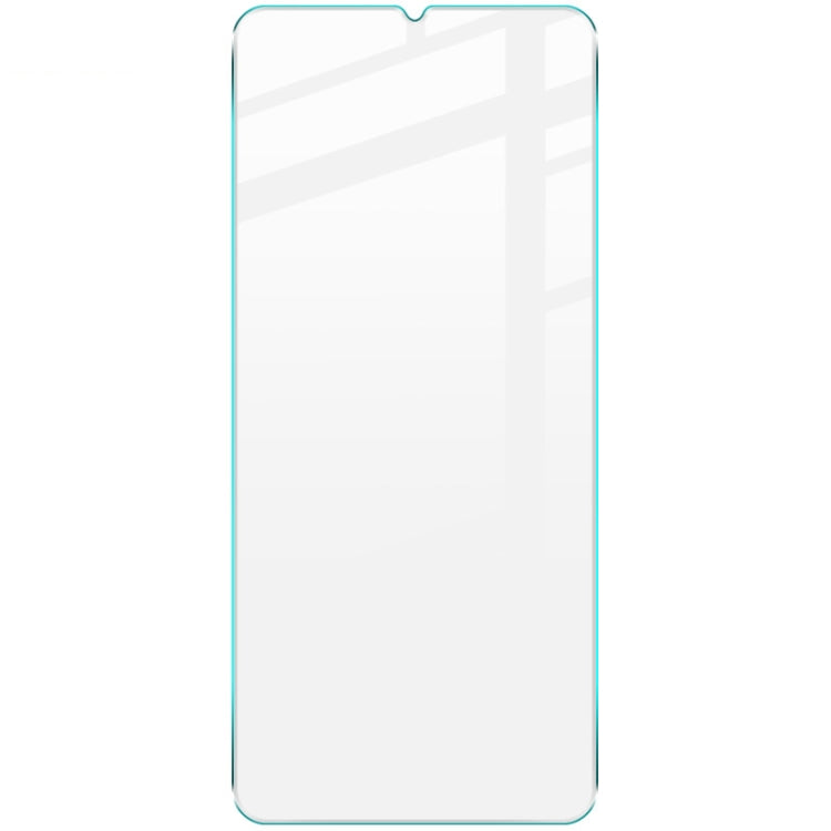 Tempered glass screen protector film, clear front panel with blue-tinted border