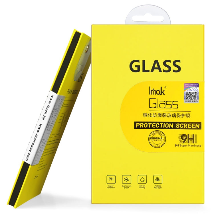 Tempered glass screen protector packaging with yellow box and glass label