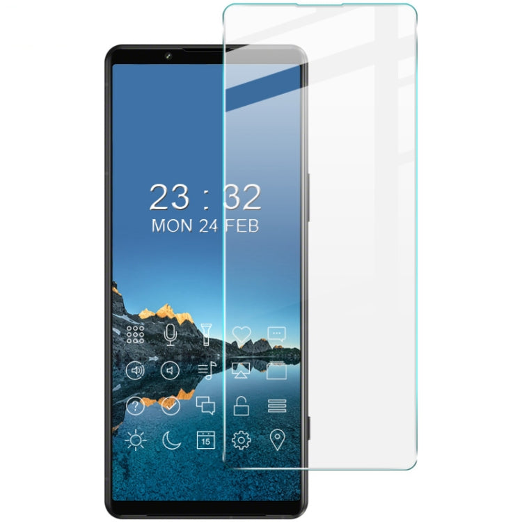 Tempered glass screen protector film on smartphone screen with clear overlay
