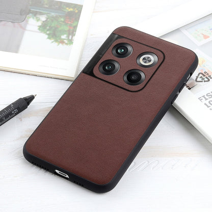 Brown lambskin-textured leather phone case with camera cutouts on back for Ace Pro/10T