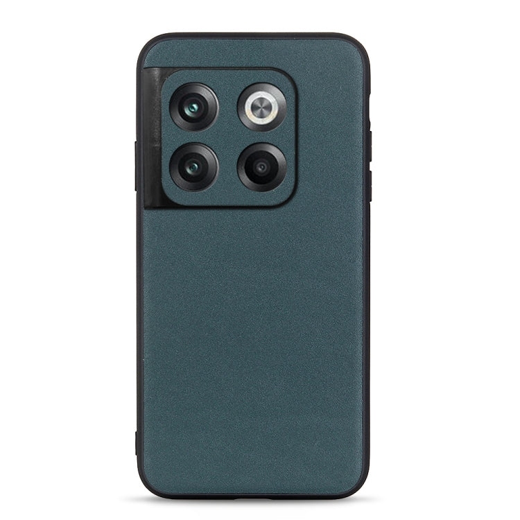 Green lambskin-textured genuine leather phone case with camera cutouts for Ace Pro/10T