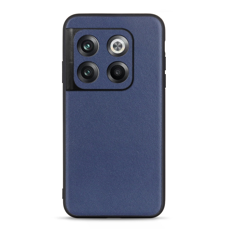 Blue lambskin-textured genuine leather phone case with camera cutouts for Ace Pro/10T