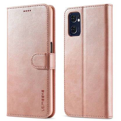Rose gold calf-texture leather phone wallet case with flip cover and card pocket